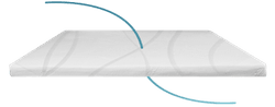 An illustration showing the breathability of the Adapt topper