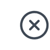 Gray x with circle around it